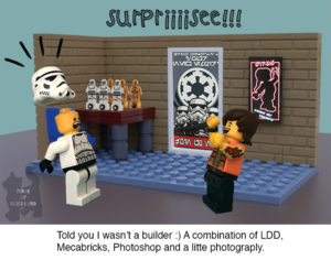 lego stormtrooper surprised