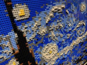 LEGO art starry night