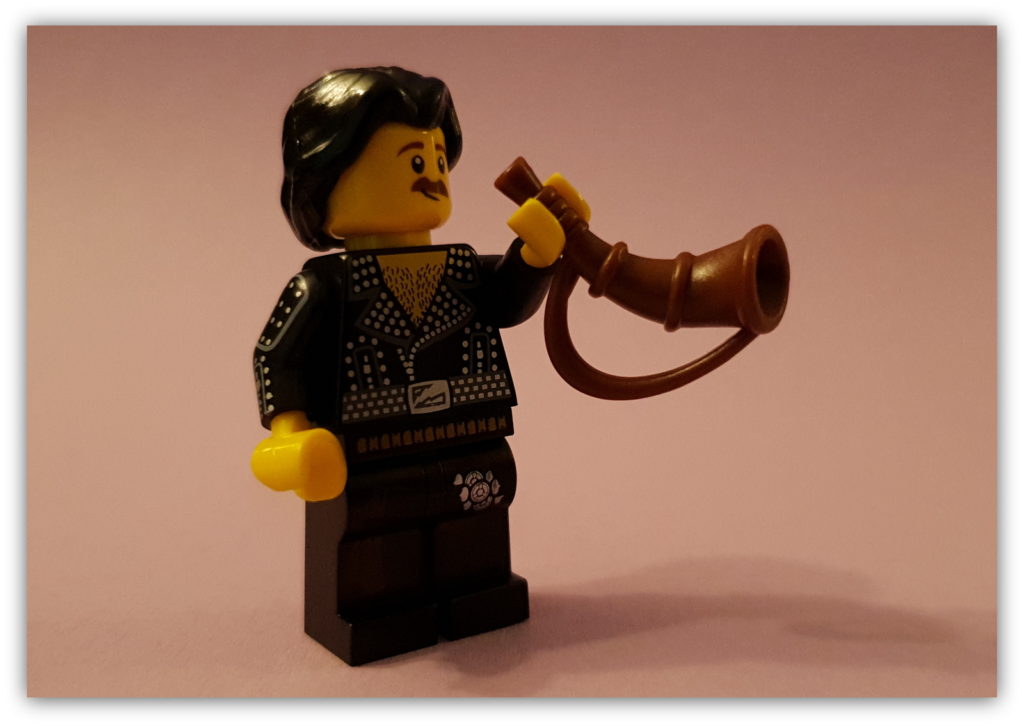 100% Lego Pearl Gold Horn w/ Black Bulb Clown Music Instrument Jazz Minifigure 