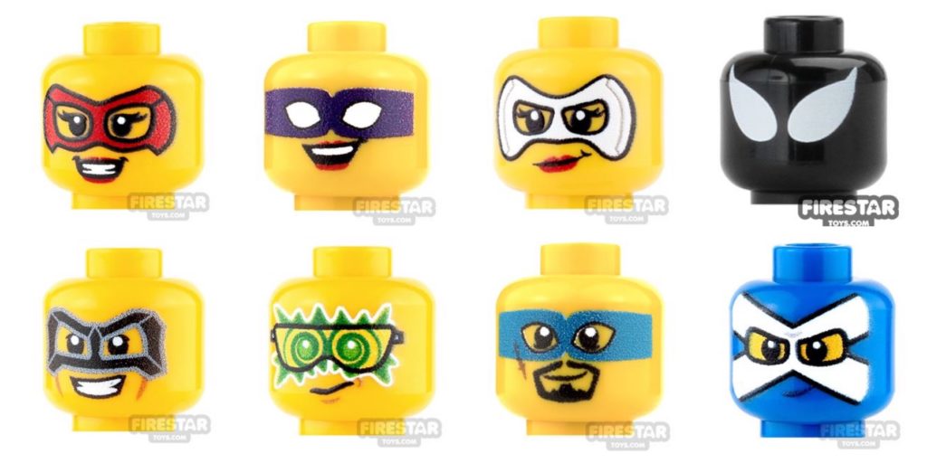 Lego halloween superhero heads