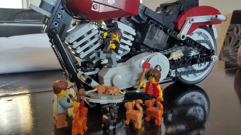 LEGO Harley Davidson Fat Boy fun with minifigures