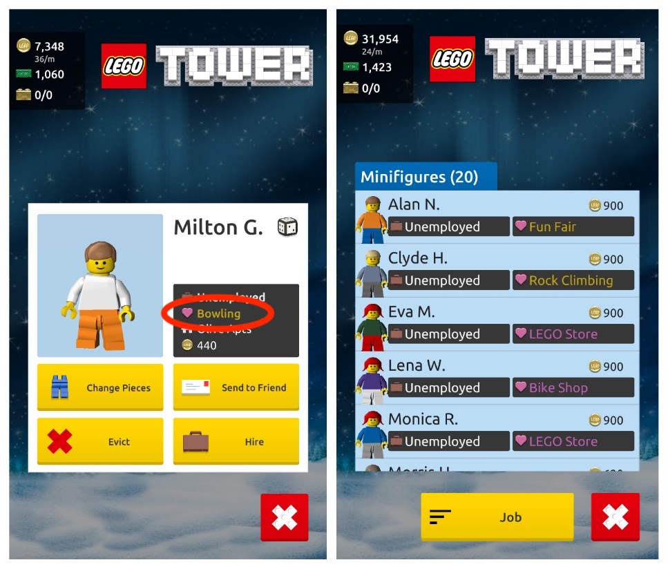 Lego sales tower game