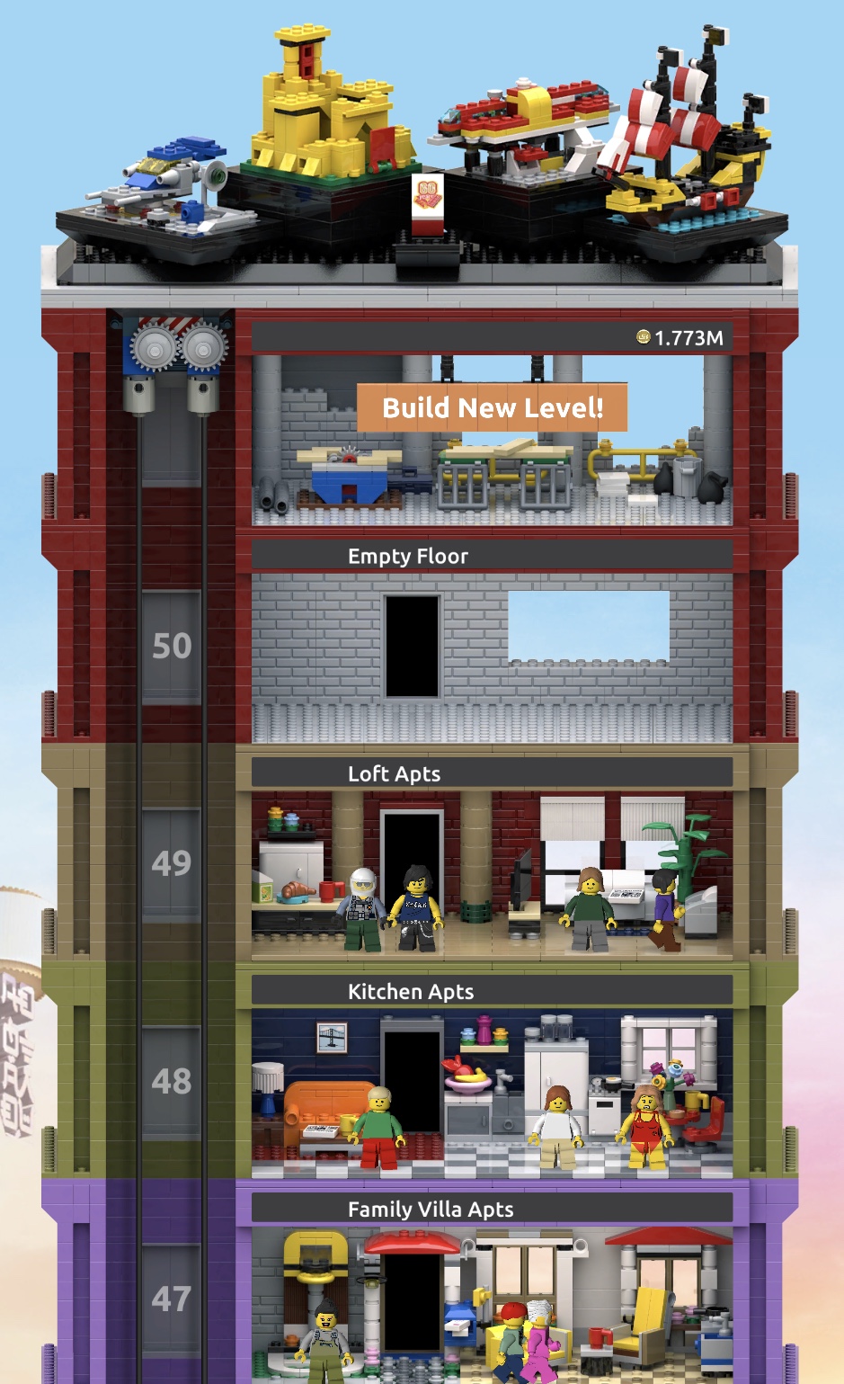 Lego best sale tower game