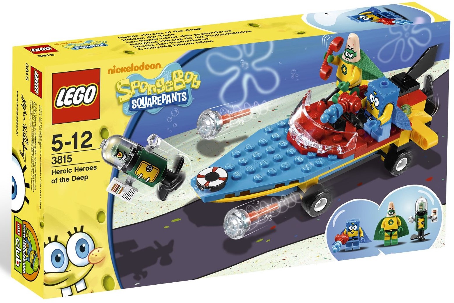 Super Hero w/ Cape 3815! Details about   Lego SpongeBob SquarePants Lot 2 Minifigures Patrick 