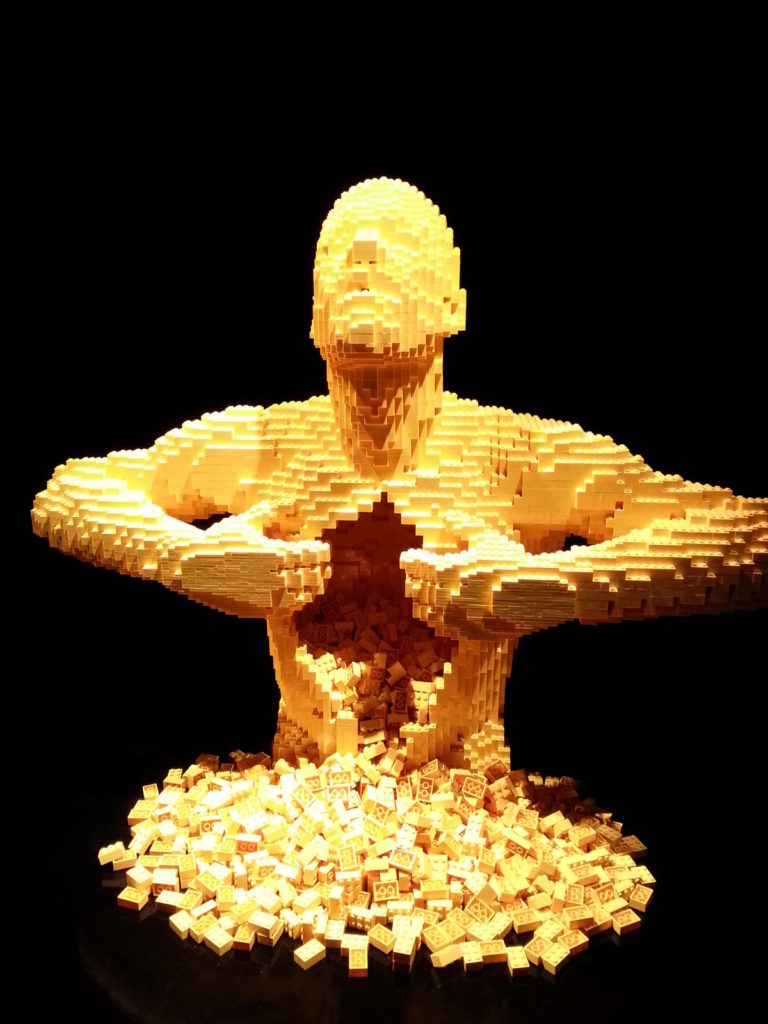 lego art yellow by nathan sawaya