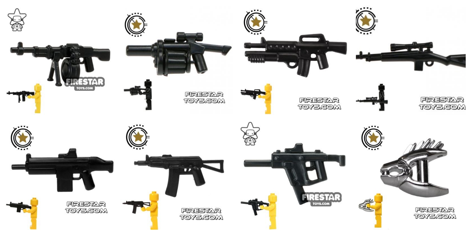 Brickarms Bataille Royale weaponpack 21 Custom canons pour LEGO ® minifgures 