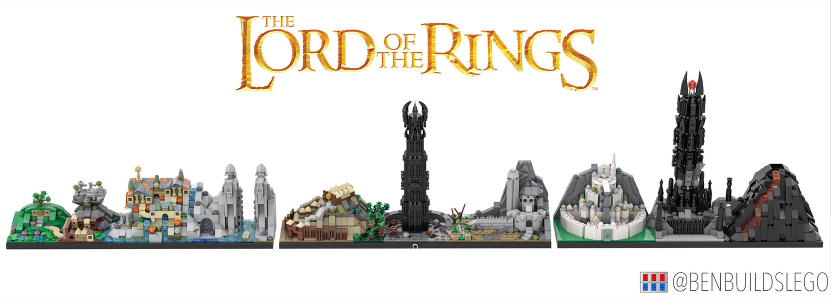 Made a mini Minas Tirith MOC in Lego Architecture style. - lego