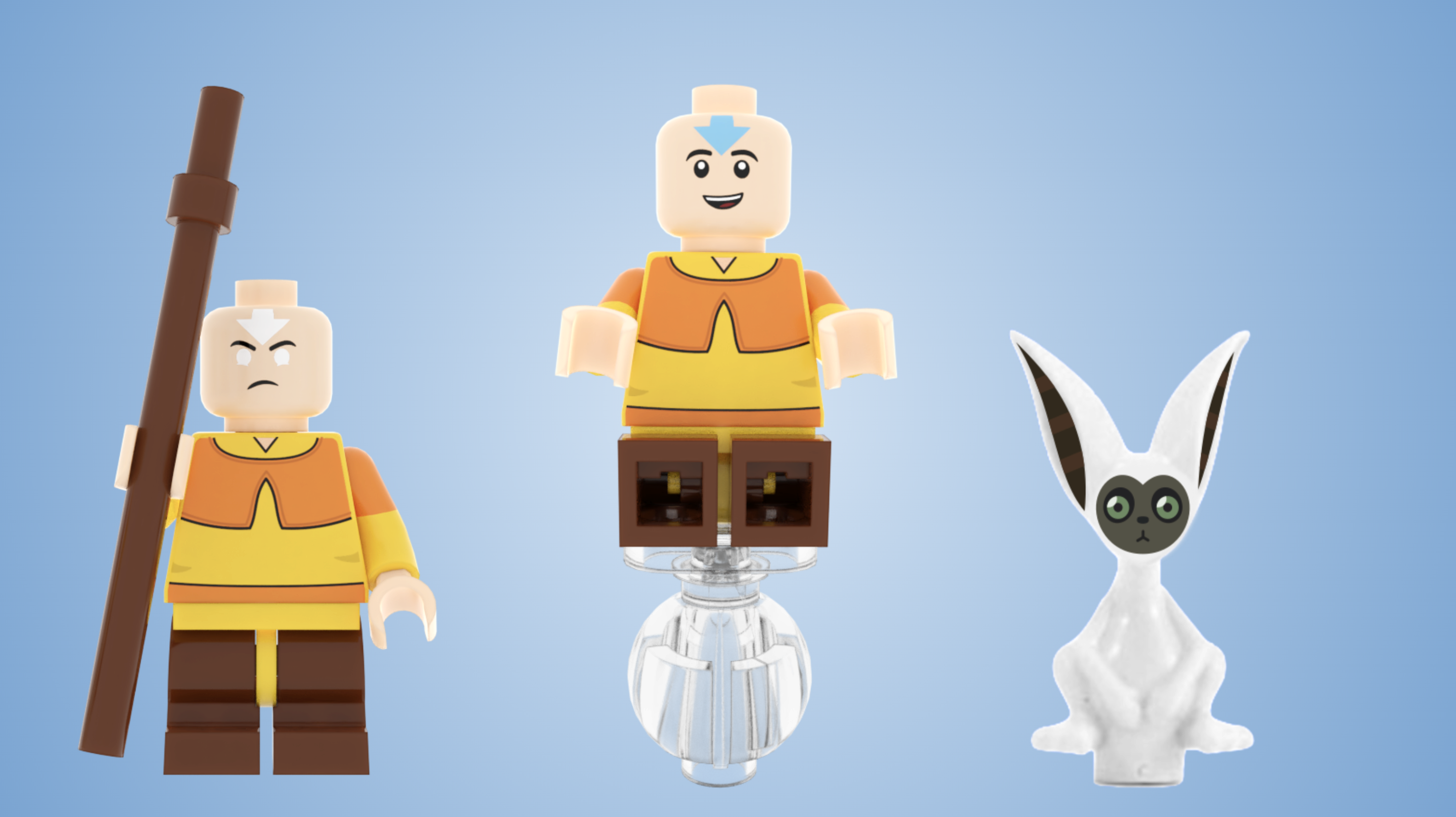 LEGO Avatar Minifigures Lot. The Last Airbender Zuko,Katara,MoMo