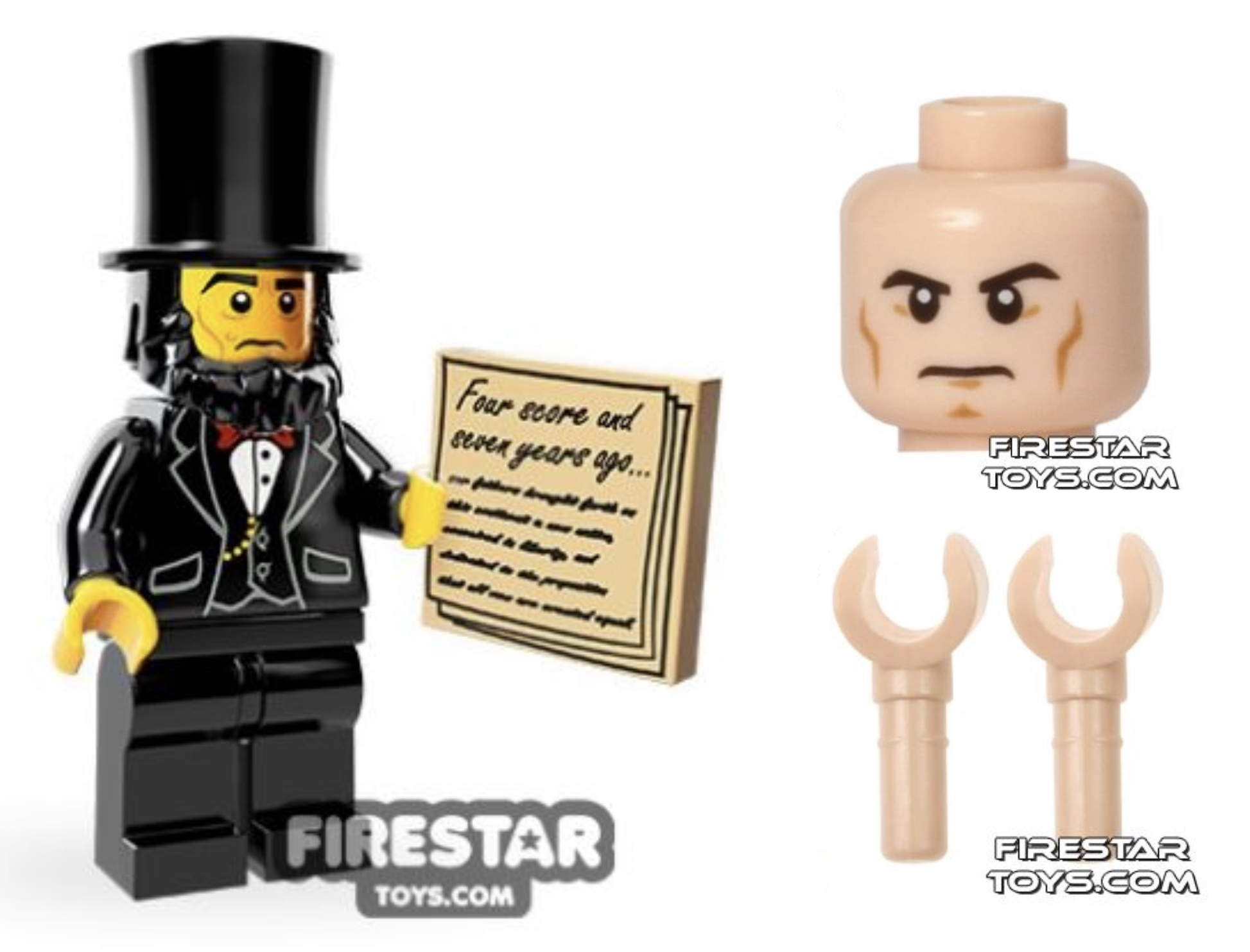 Lego abraham lincoln online minifigure