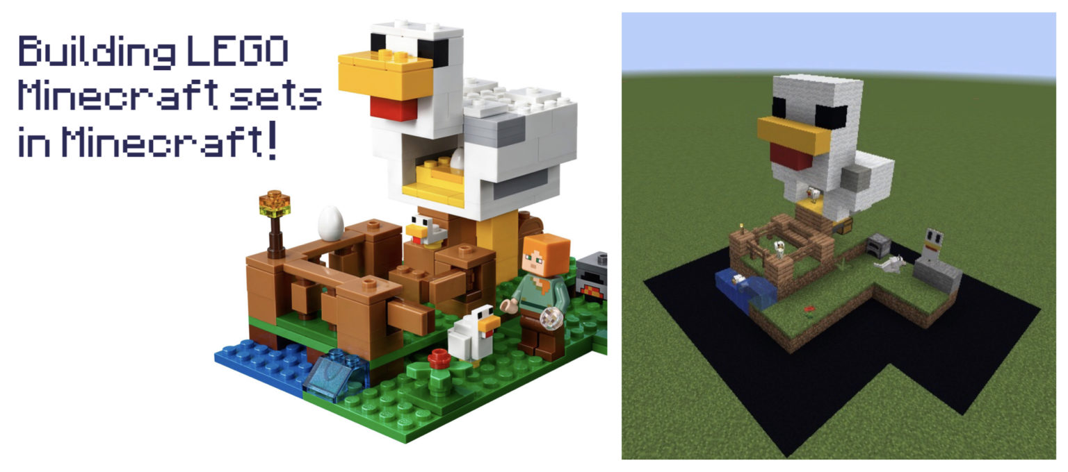 Building LEGO Minecraft Sets in Minecraft