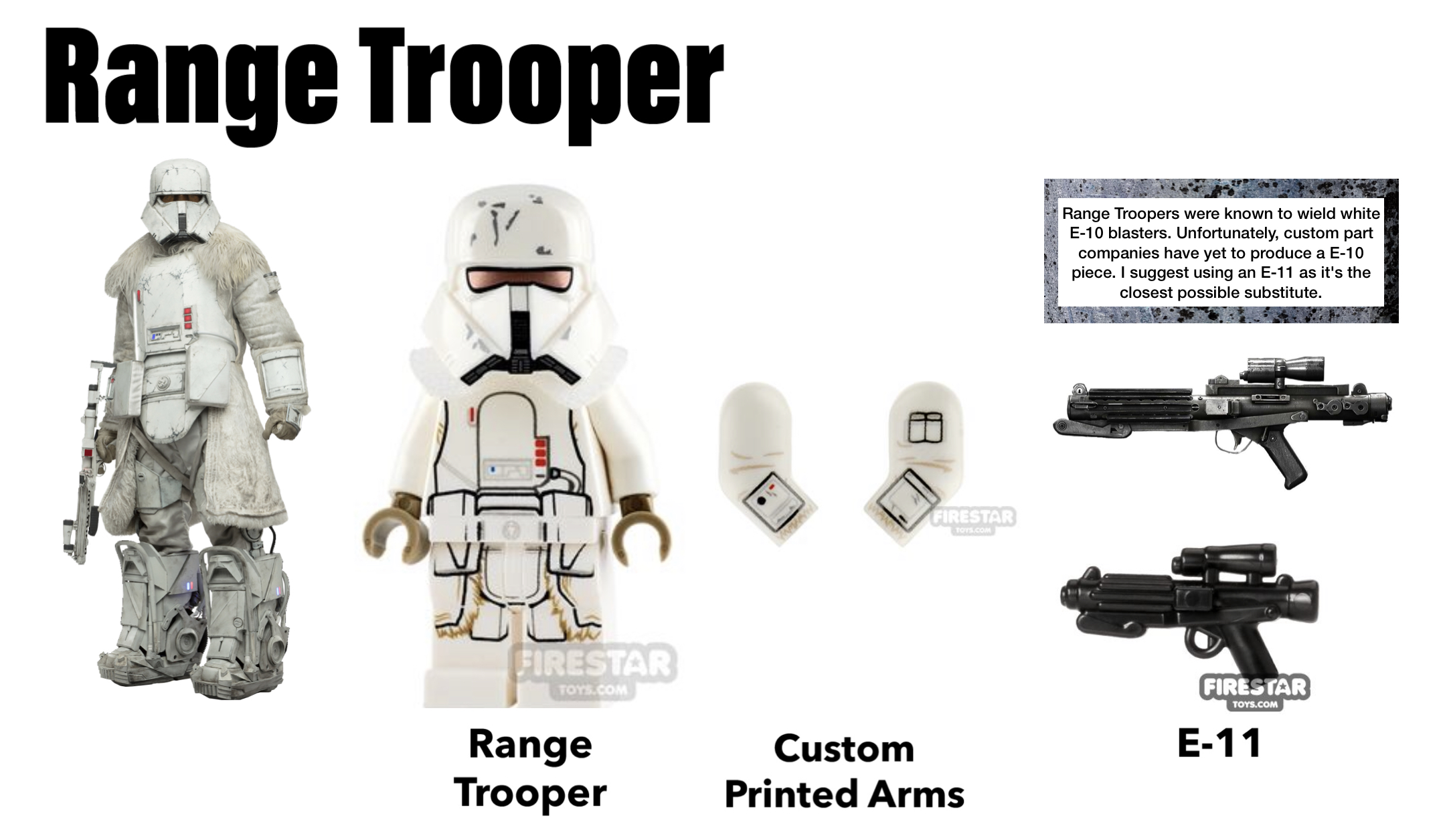 Lego Star Wars Minifigure Range Trooper Galactic Empire Storm Trooper