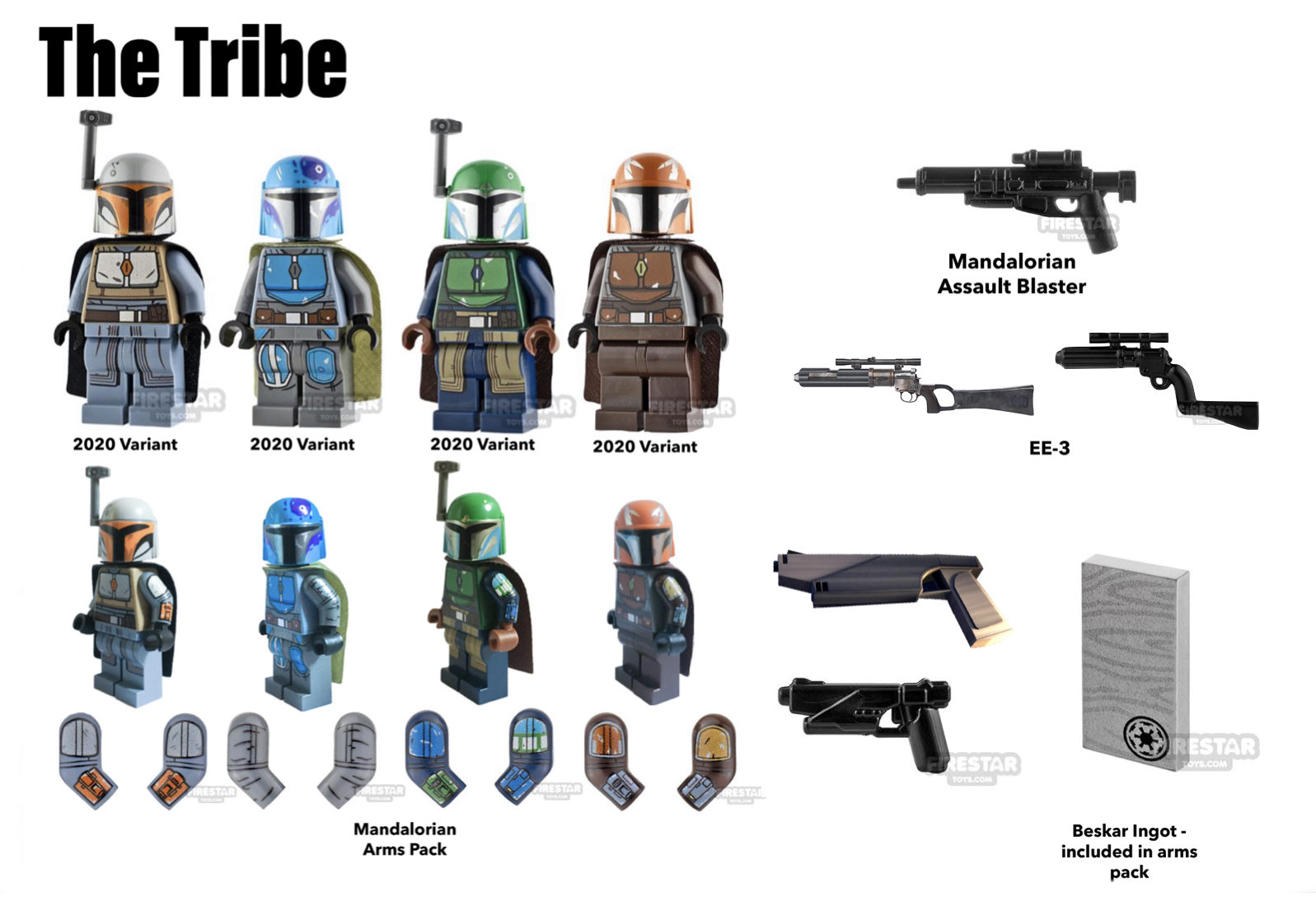 LEGO Mandalorian All the Official and Custom Parts from the Show