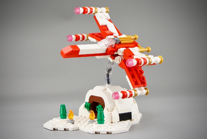 LEGO Christmas X-Wing Microscale Build