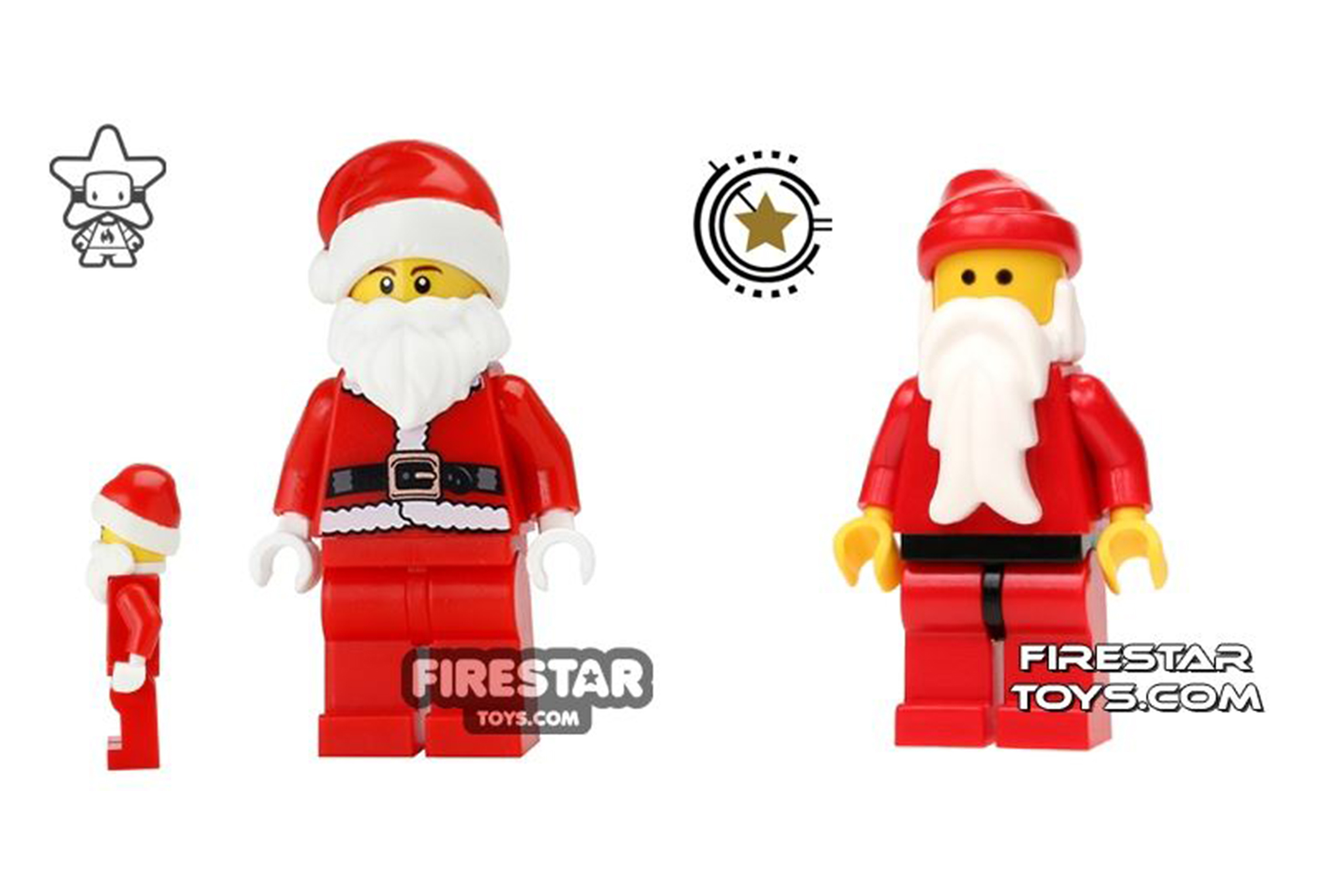 LEGO Christmas Minifigures - Old LEGO Santa and new LEGO Santa