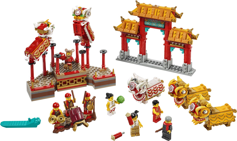 Chinese New Year Lion Dance Set Image