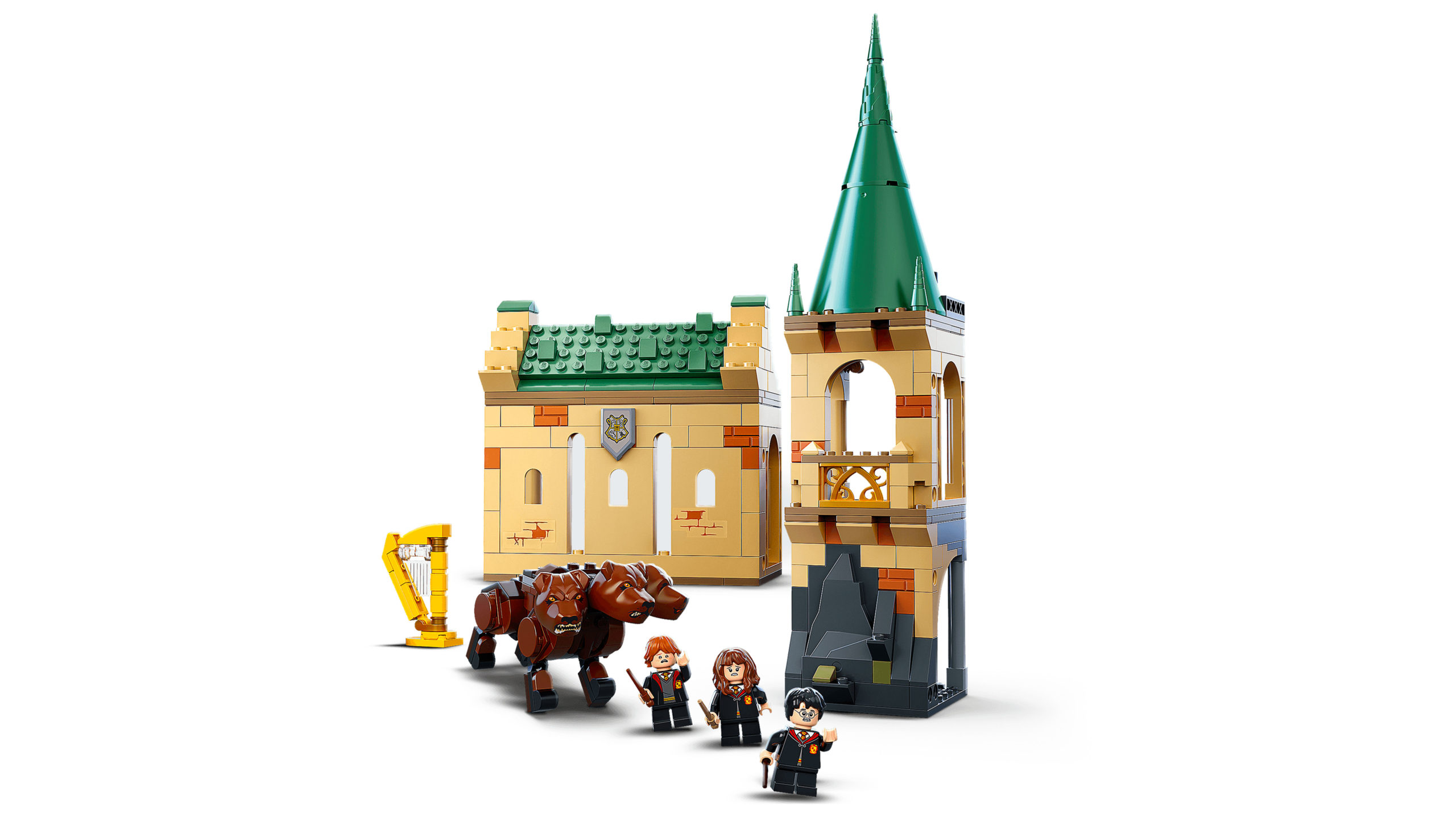 lego harry potter hogwarts fluffy encounter