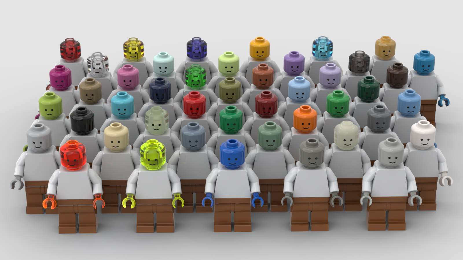 Lego skin color heads sale